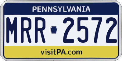 PA license plate MRR2572