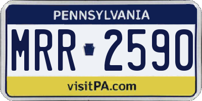 PA license plate MRR2590