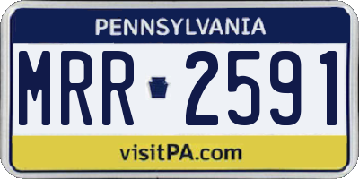 PA license plate MRR2591