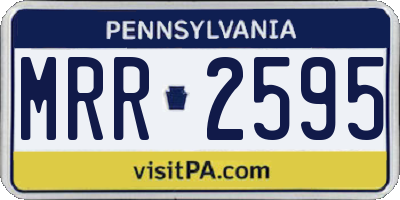 PA license plate MRR2595