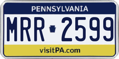 PA license plate MRR2599