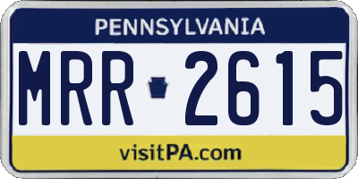 PA license plate MRR2615