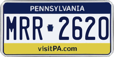 PA license plate MRR2620