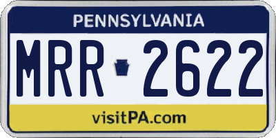 PA license plate MRR2622