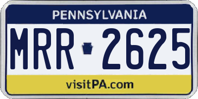 PA license plate MRR2625