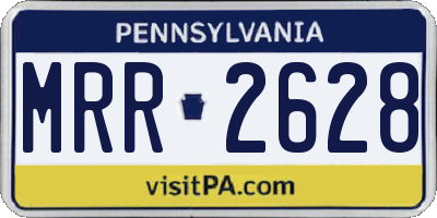 PA license plate MRR2628
