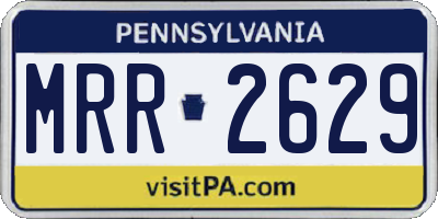 PA license plate MRR2629