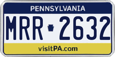 PA license plate MRR2632