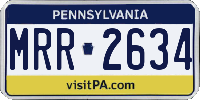 PA license plate MRR2634