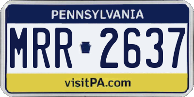 PA license plate MRR2637