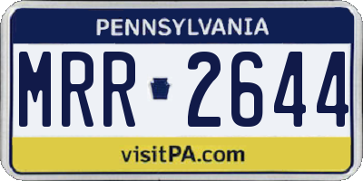 PA license plate MRR2644