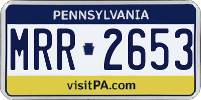 PA license plate MRR2653