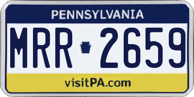 PA license plate MRR2659
