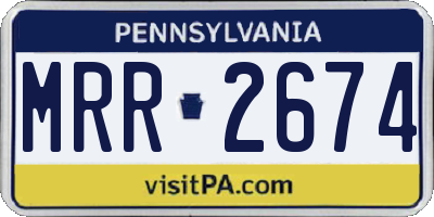 PA license plate MRR2674