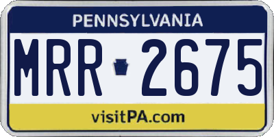 PA license plate MRR2675