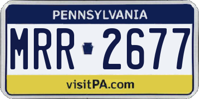 PA license plate MRR2677