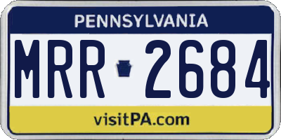 PA license plate MRR2684
