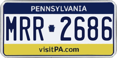 PA license plate MRR2686