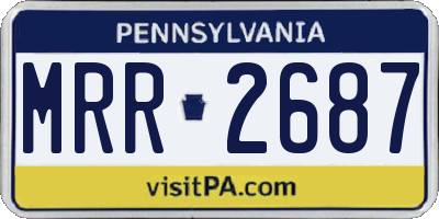 PA license plate MRR2687