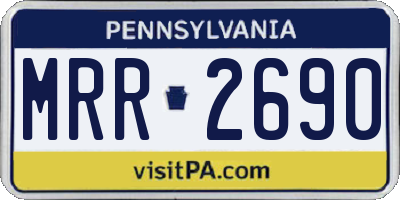 PA license plate MRR2690