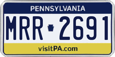 PA license plate MRR2691