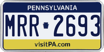 PA license plate MRR2693