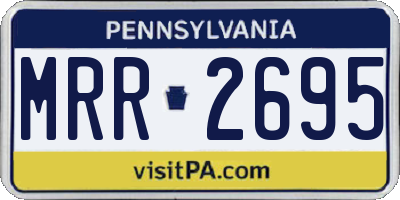 PA license plate MRR2695