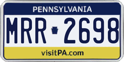 PA license plate MRR2698