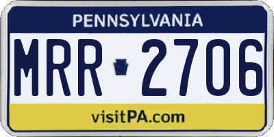 PA license plate MRR2706