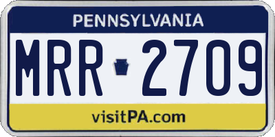 PA license plate MRR2709