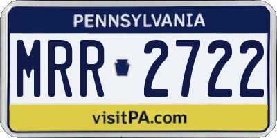 PA license plate MRR2722