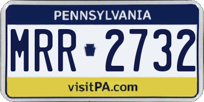PA license plate MRR2732