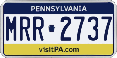 PA license plate MRR2737
