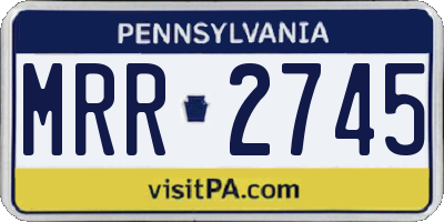 PA license plate MRR2745