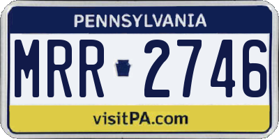 PA license plate MRR2746
