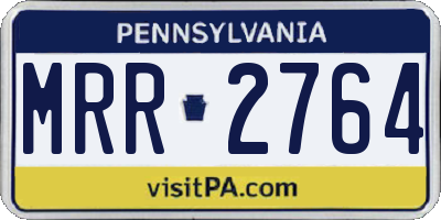 PA license plate MRR2764