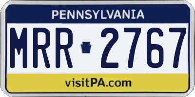 PA license plate MRR2767