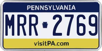 PA license plate MRR2769