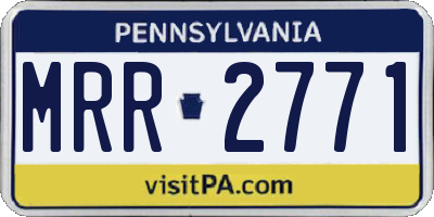PA license plate MRR2771