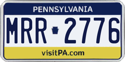PA license plate MRR2776