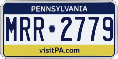 PA license plate MRR2779