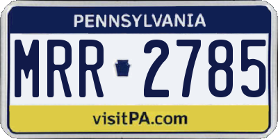 PA license plate MRR2785