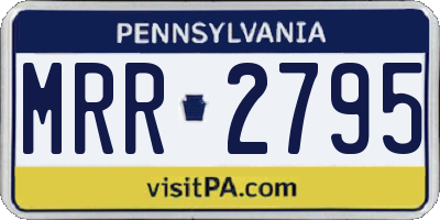 PA license plate MRR2795