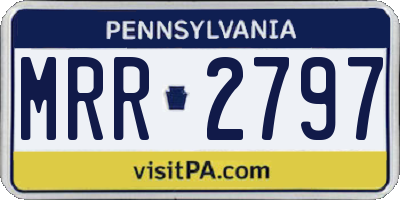 PA license plate MRR2797