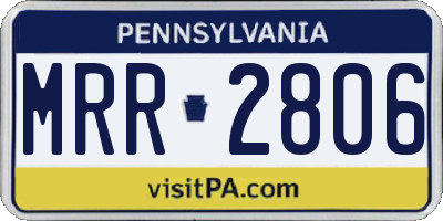 PA license plate MRR2806