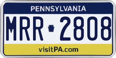 PA license plate MRR2808