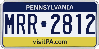 PA license plate MRR2812