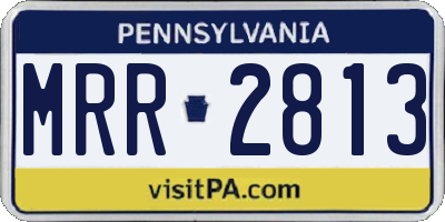 PA license plate MRR2813