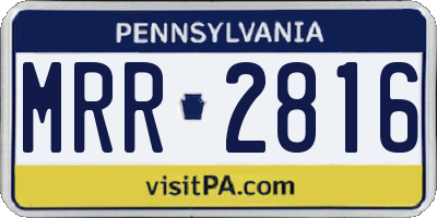 PA license plate MRR2816