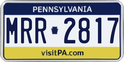 PA license plate MRR2817